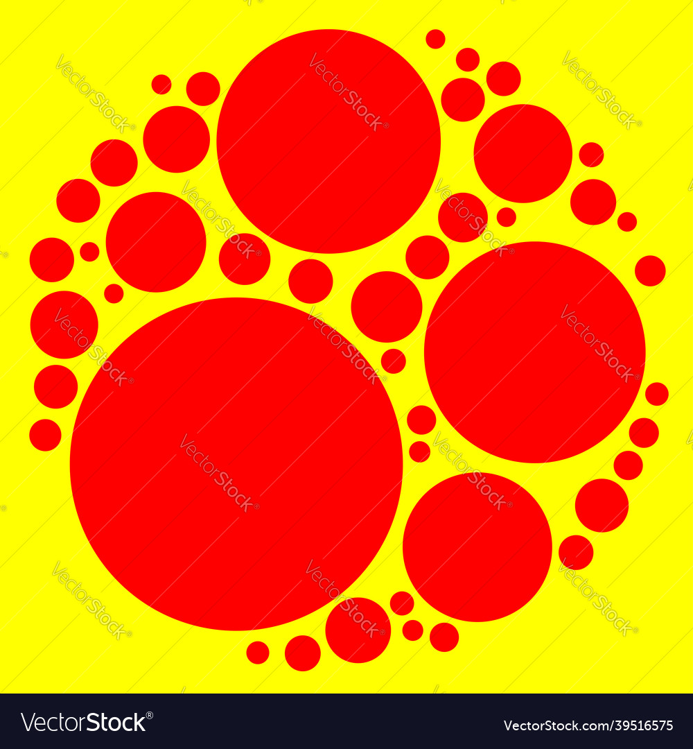 Pop art random dots circles pointillist