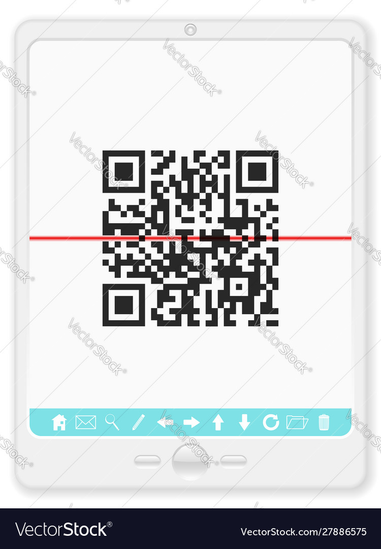 Tablet with QR Code Scanner