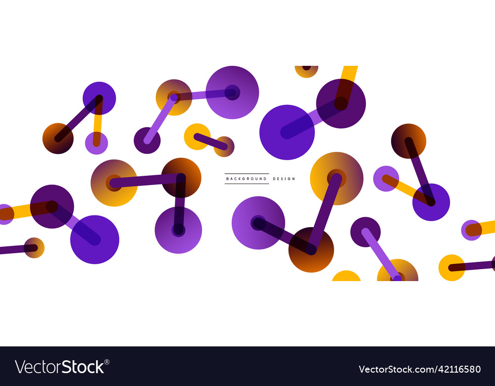 Abstract background round dots connected by lines Vector Image Abstract background round dots connected by lines