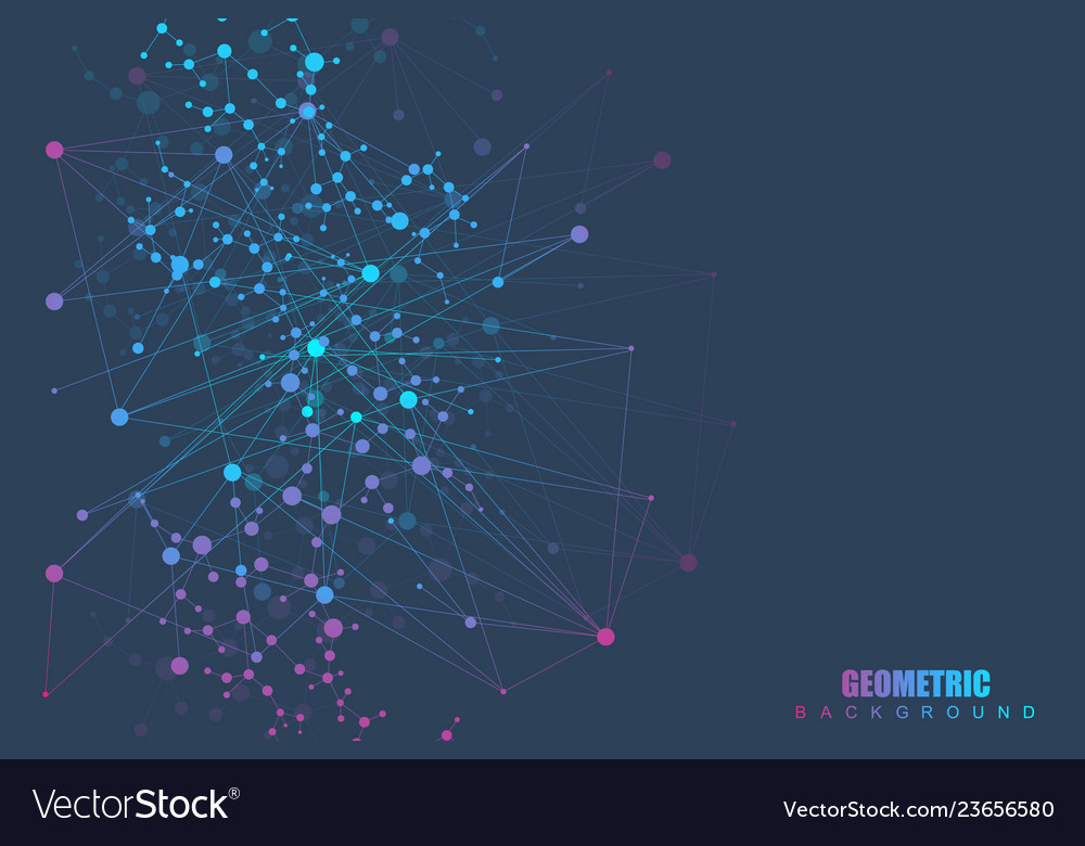 Big data visualization background modern vector image Big data visualization background modern