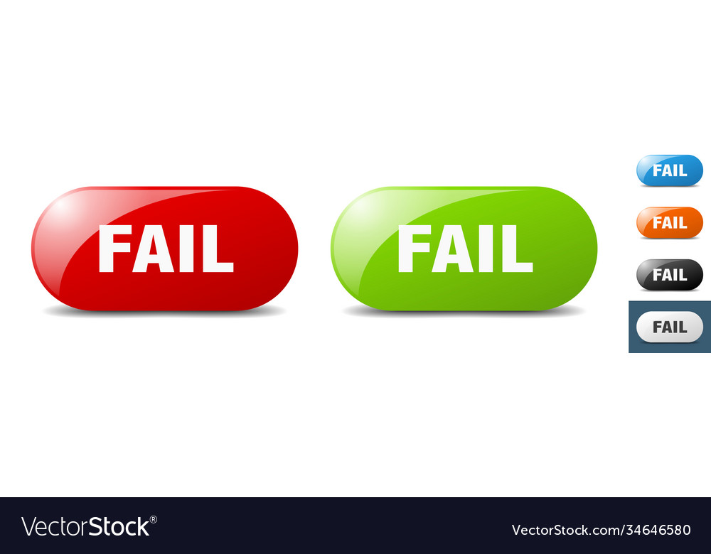 Fail button key sign push set