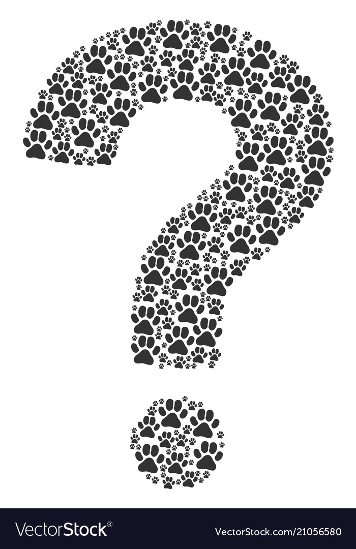Faq shape of paw footprint icons vector image Faq shape of paw footprint icons