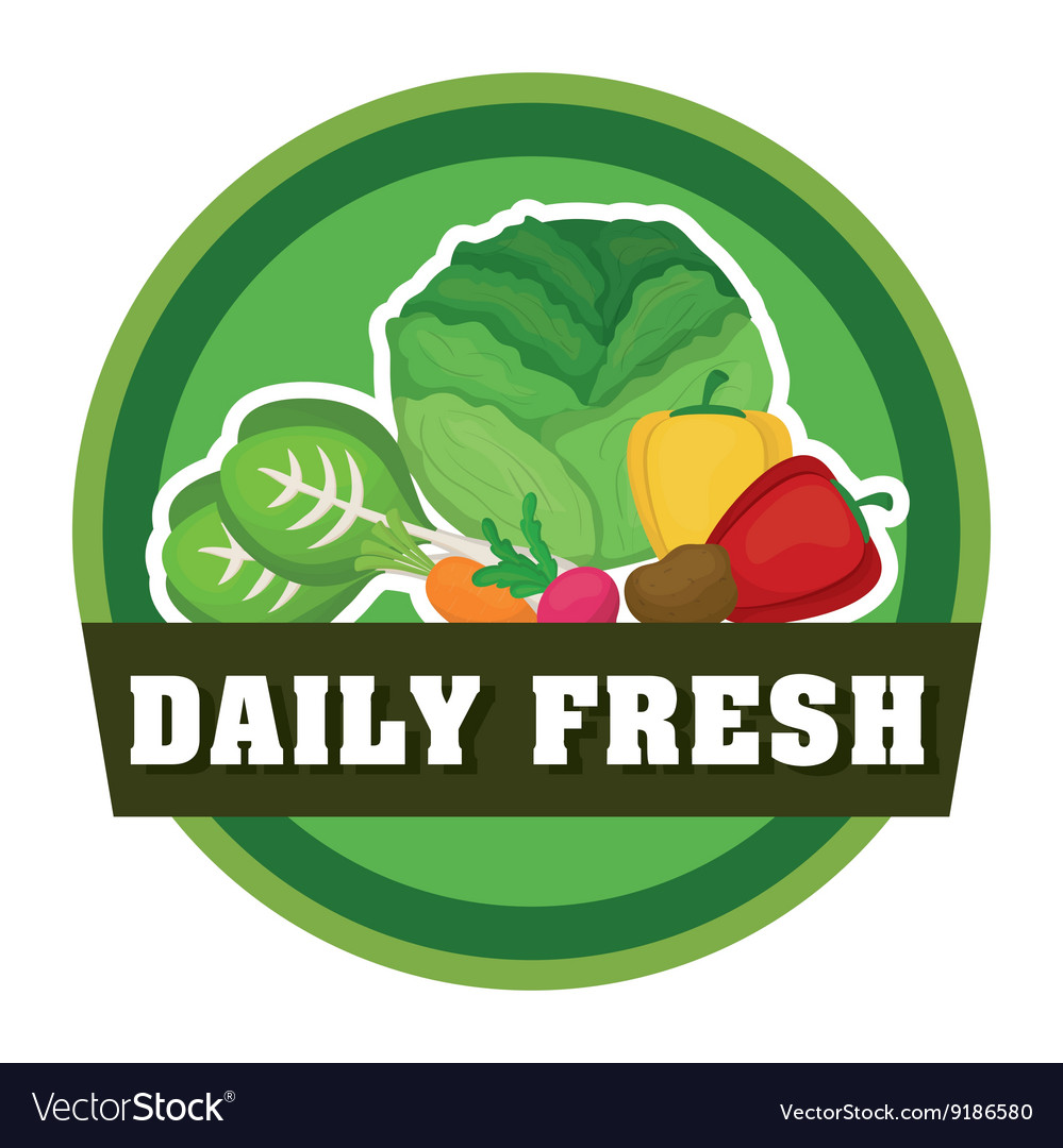 Farm fresh design organic food icon colorful