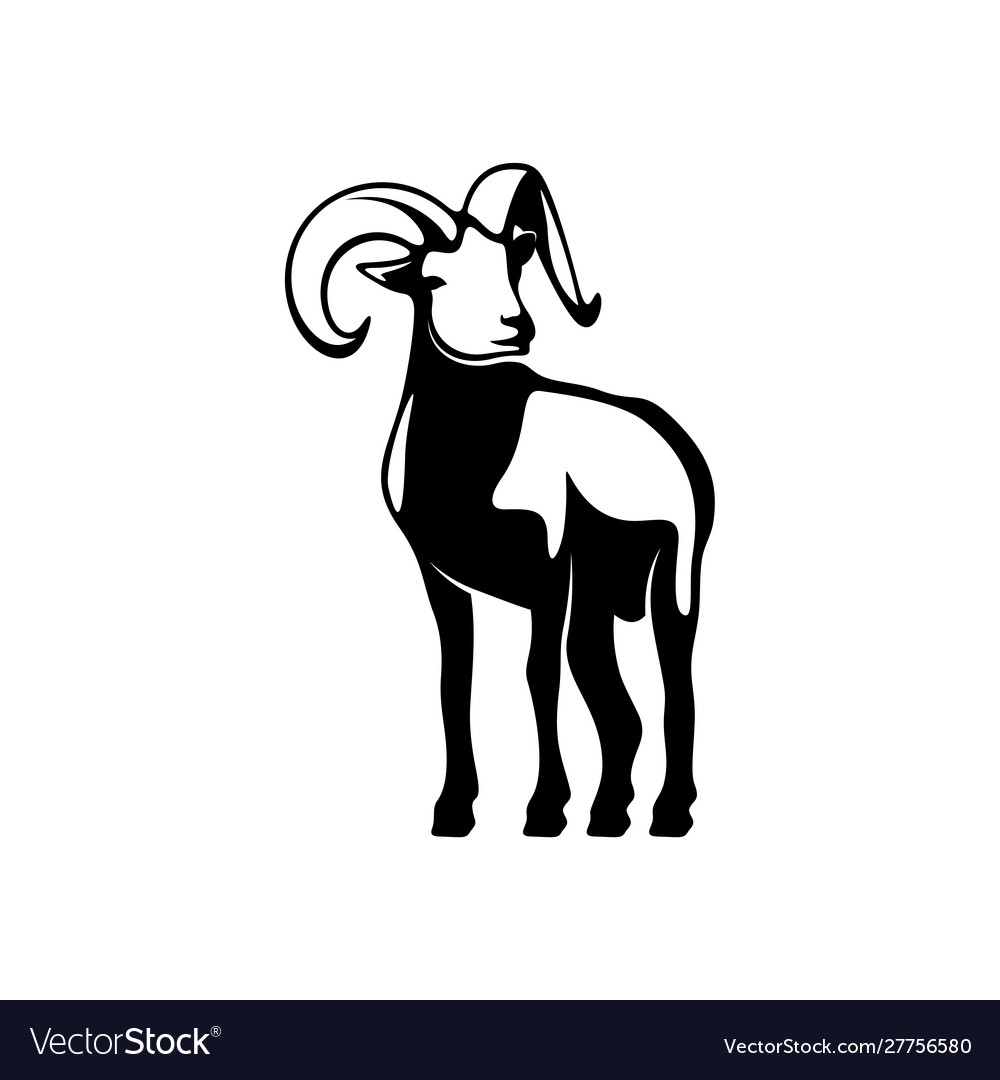 Goat logo design template Royalty Free Vector Image