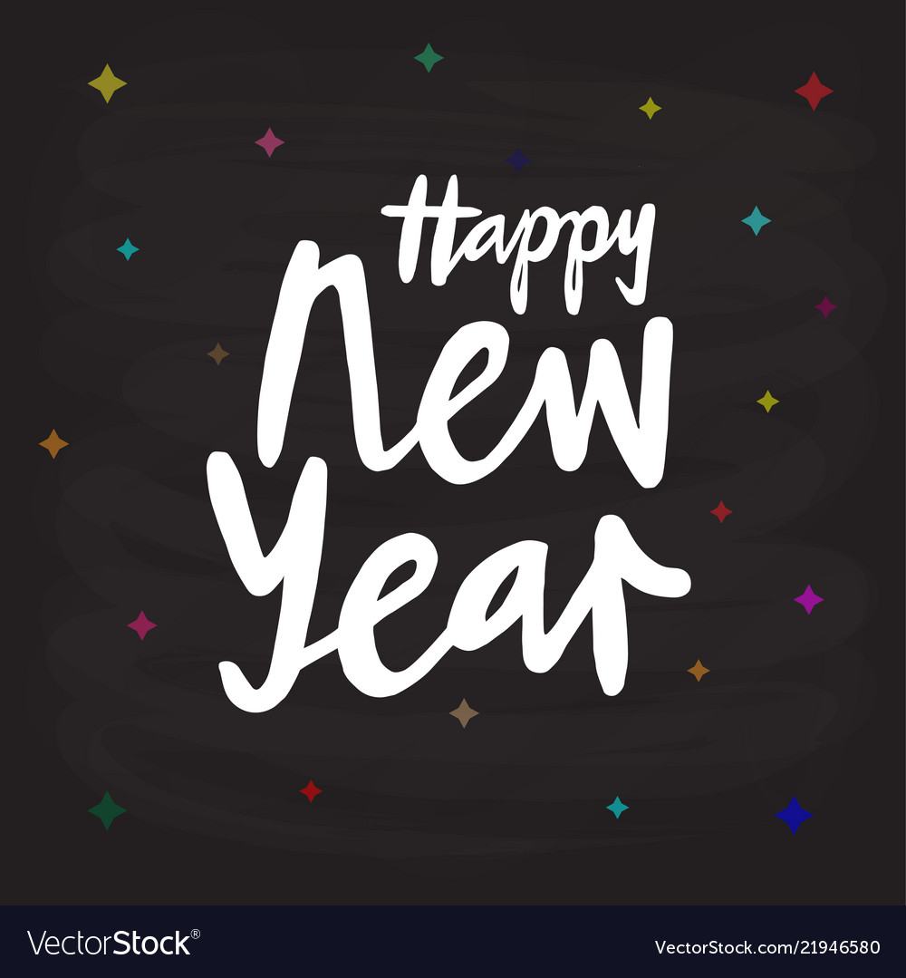 Happy new year for calendar invitation poster vector image Happy new year for calendar invitation poster