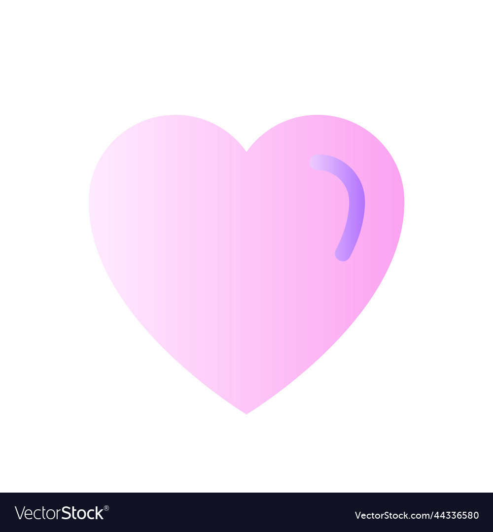Heart flat gradient two-color ui icon vector image Heart flat gradient two-color ui icon