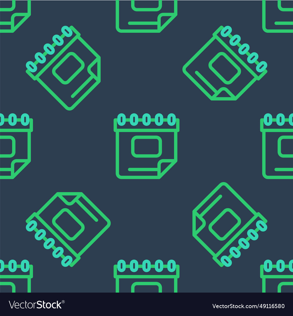 Line calendar icon isolated seamless pattern vector image Line calendar icon isolated seamless pattern