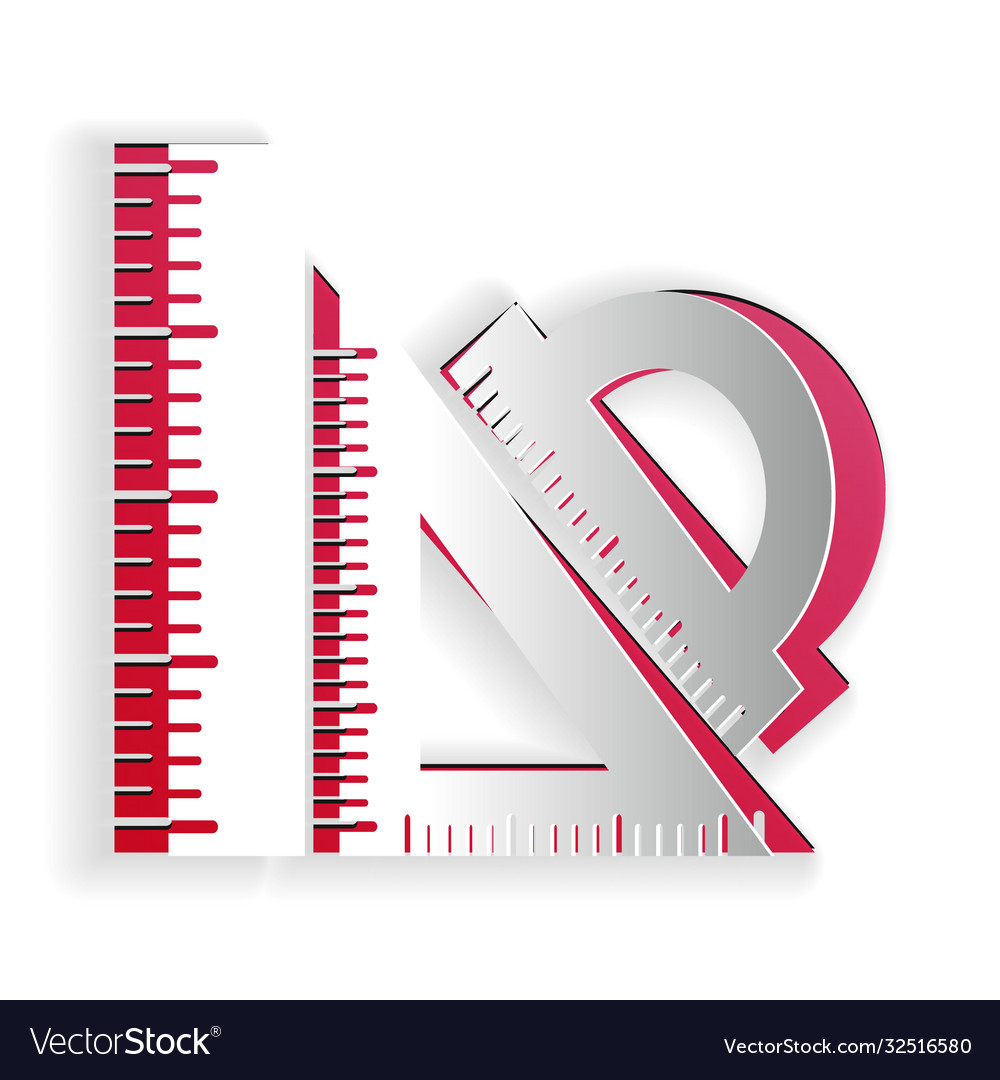 Paper cut set ruler triangular