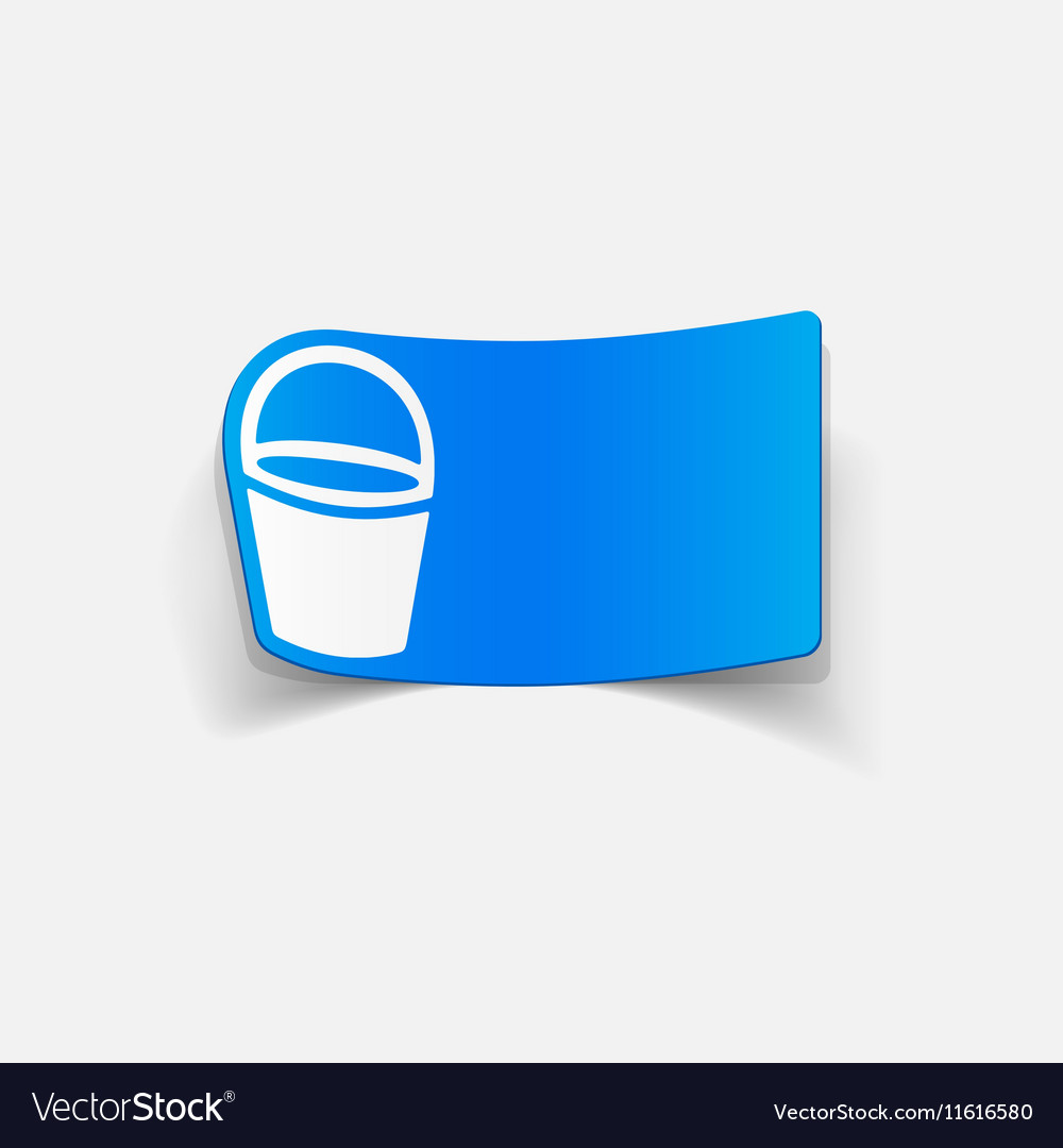 Realistic design element bucket
