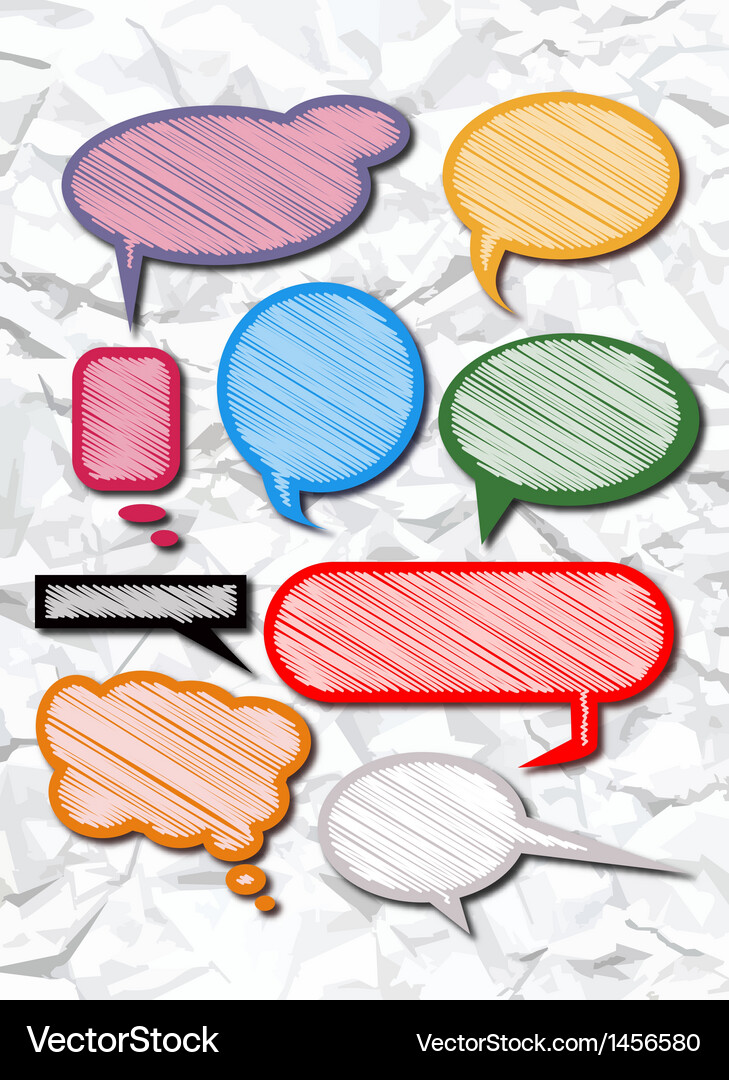 Speech bubbles Royalty Free Vector Image - VectorStock