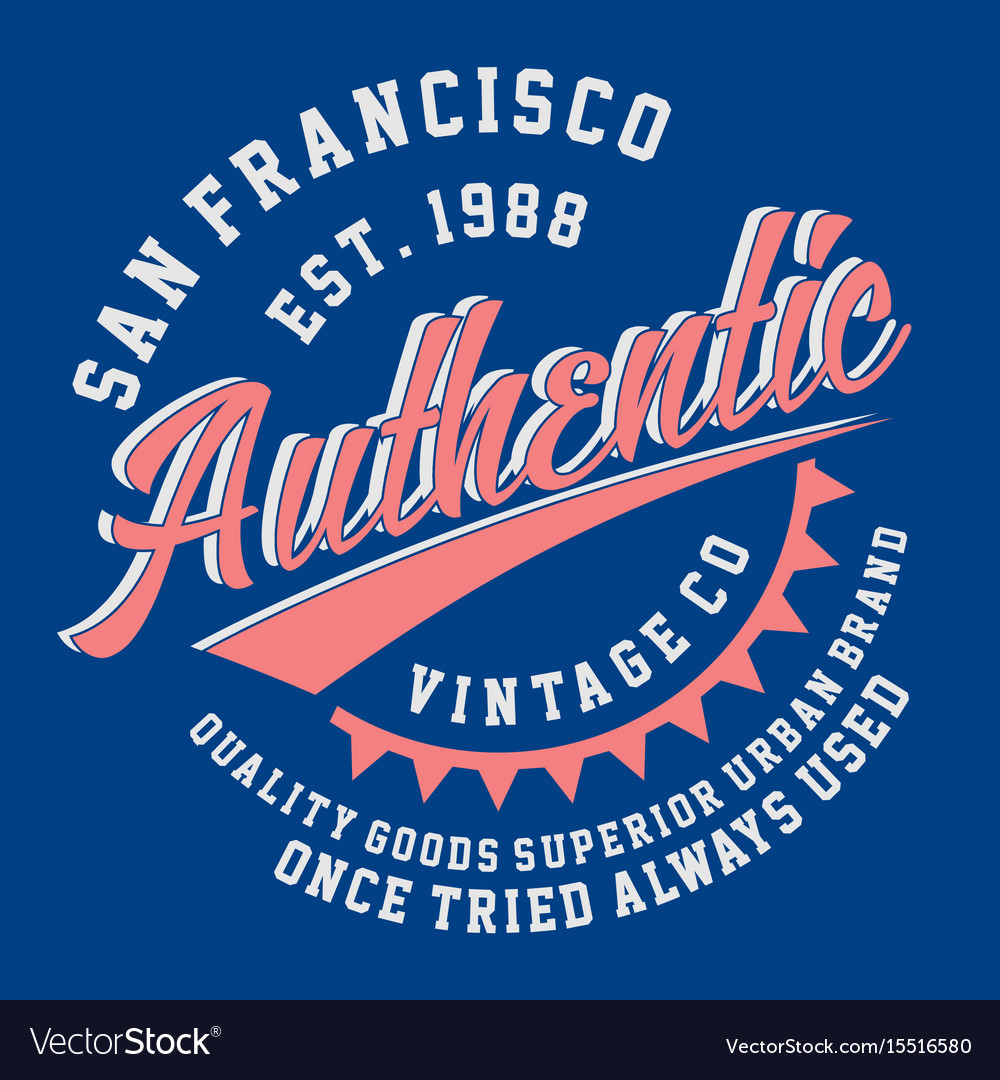 Vintage San Francisco Typologie