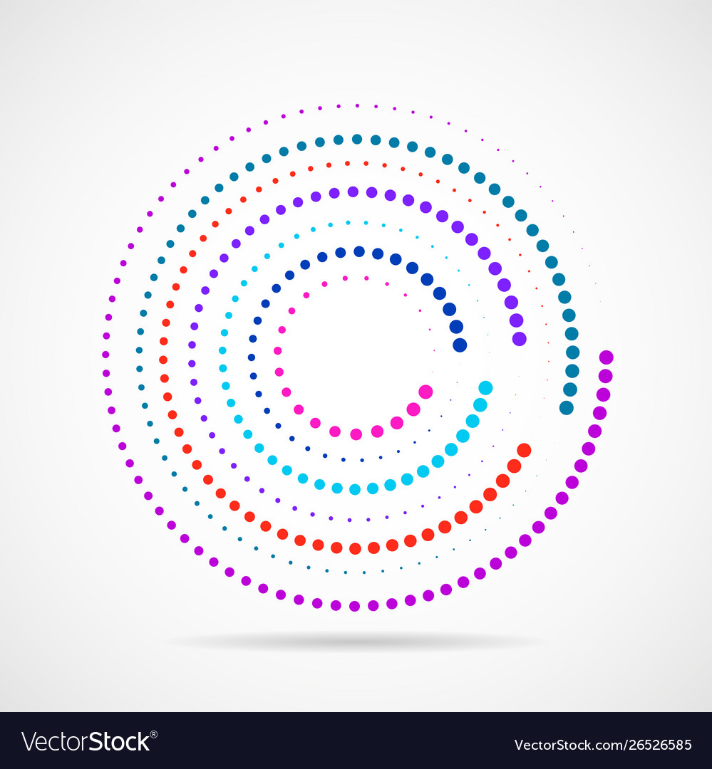 Abstract dotted circles dots in circular form Vector Image Abstract dotted circles dots in circular form