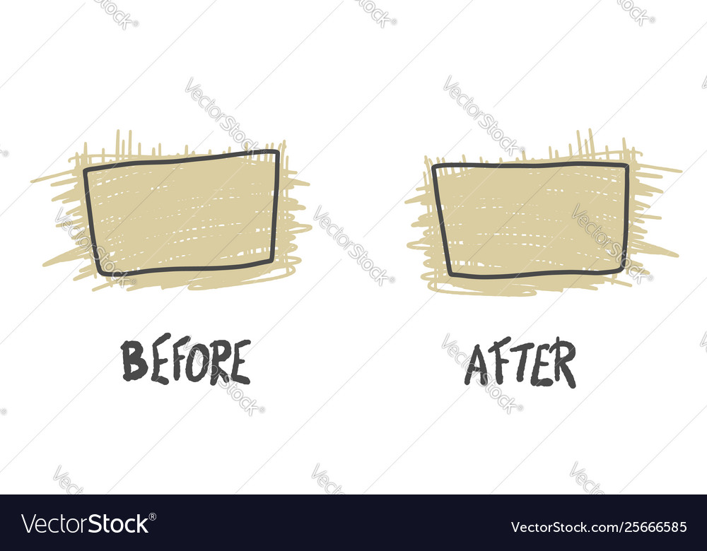 Before and after template screen elements
