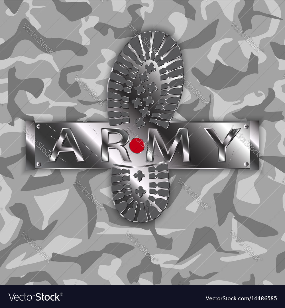 Camouflage army boot