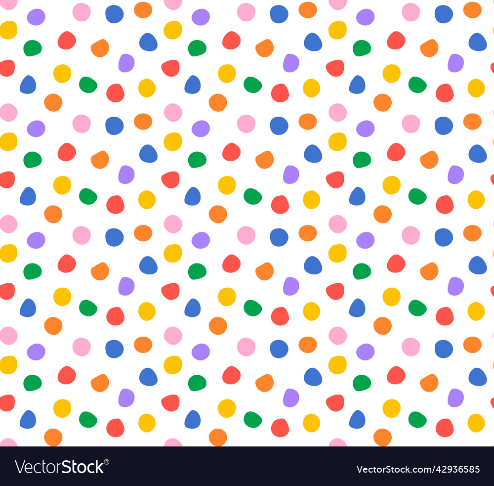 Colorful confetti polka dot seamless