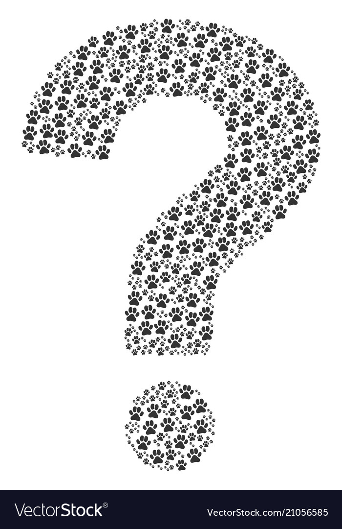Faq mosaic of paw footprints icons
