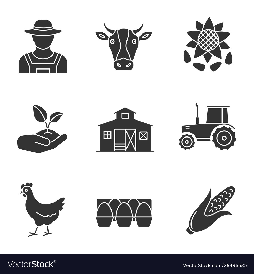 Farm & Agriculture Glyph Icons