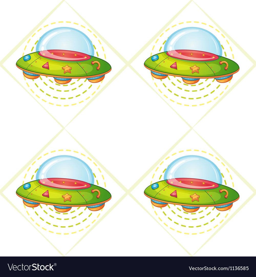 Flying saucers Royalty Free Vector Image - VectorStock