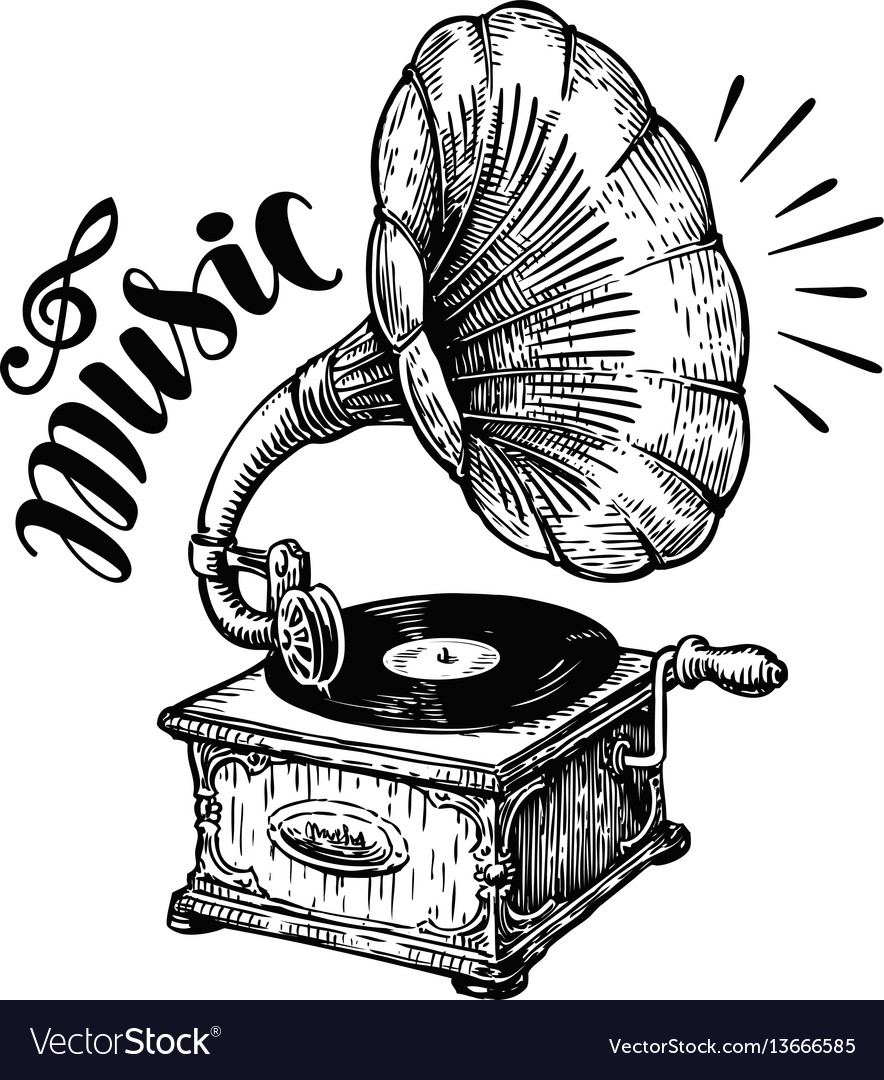 Gramophone Drawing Images  Browse 28615 Stock Photos Vectors and Video   Adobe Stock