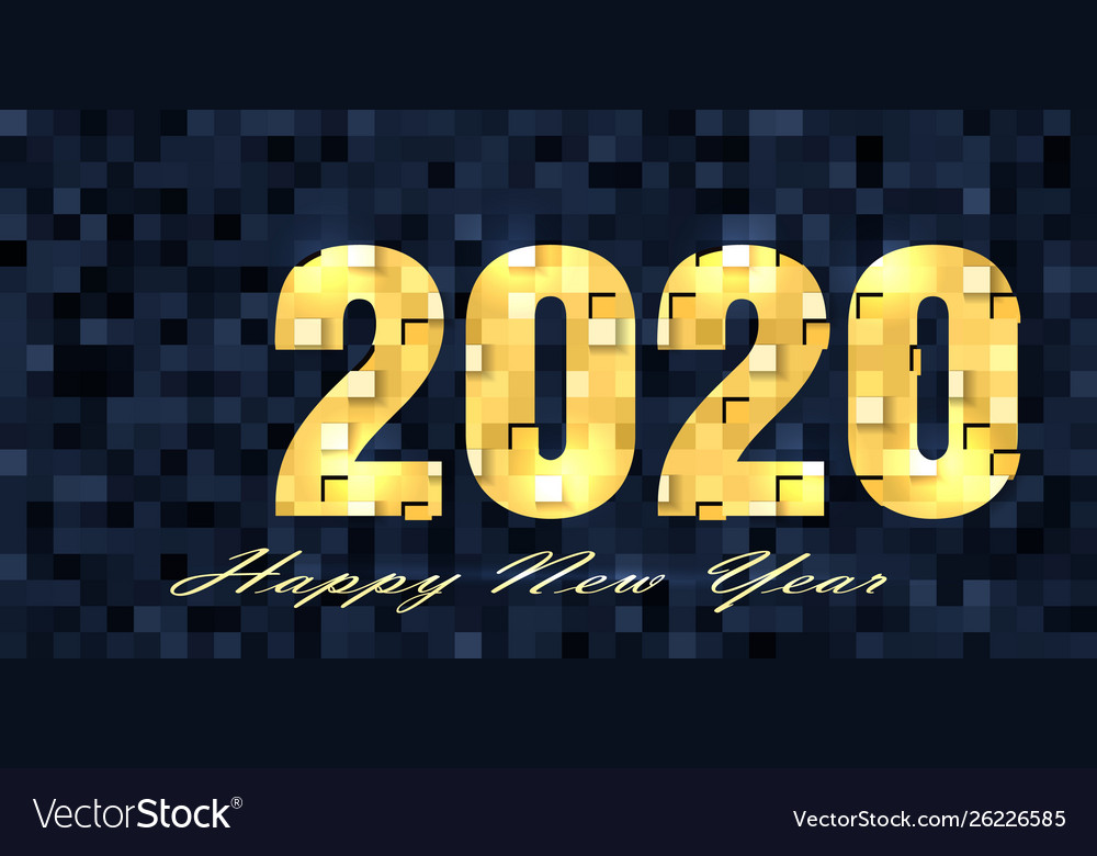 New year 2020 background vector image New year 2020 background