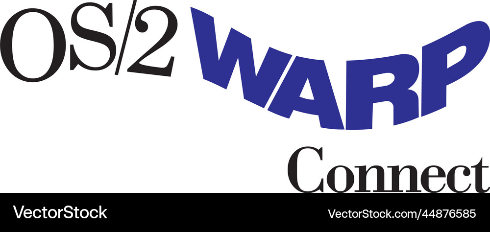 Os2 warp connect logo free Royalty Free Vector Image