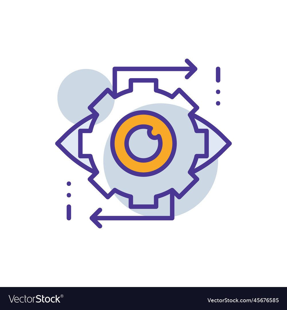 Perception business management icon with purple Vector Image