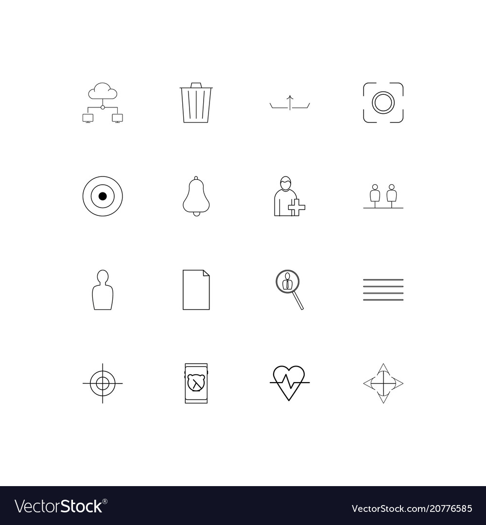 Web linear thin icons set outlined simple