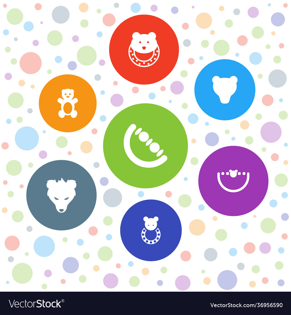 7 teddy icons