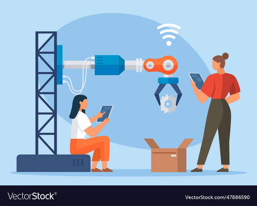 Automation business robotic Vector Image Automation business robotic