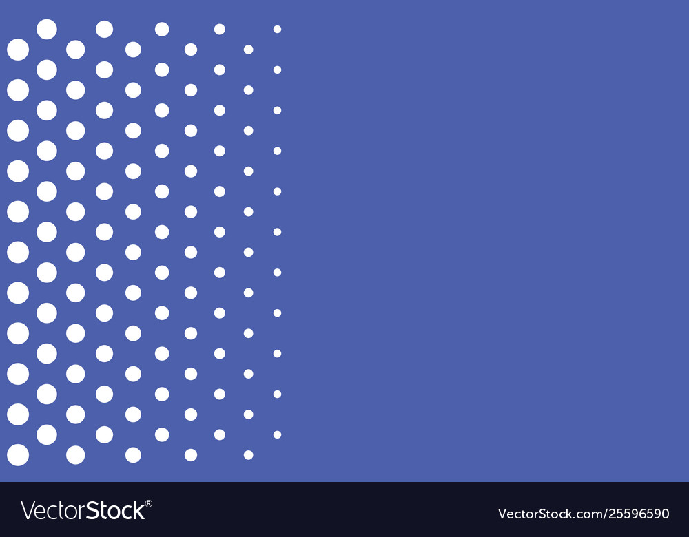 Decreasing points size background other half vector image Decreasing points size background other half