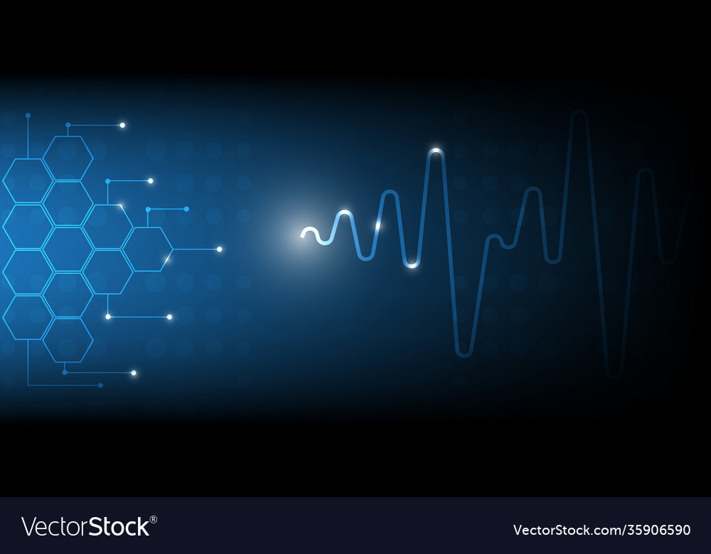 Digital Tech Hexagon Background