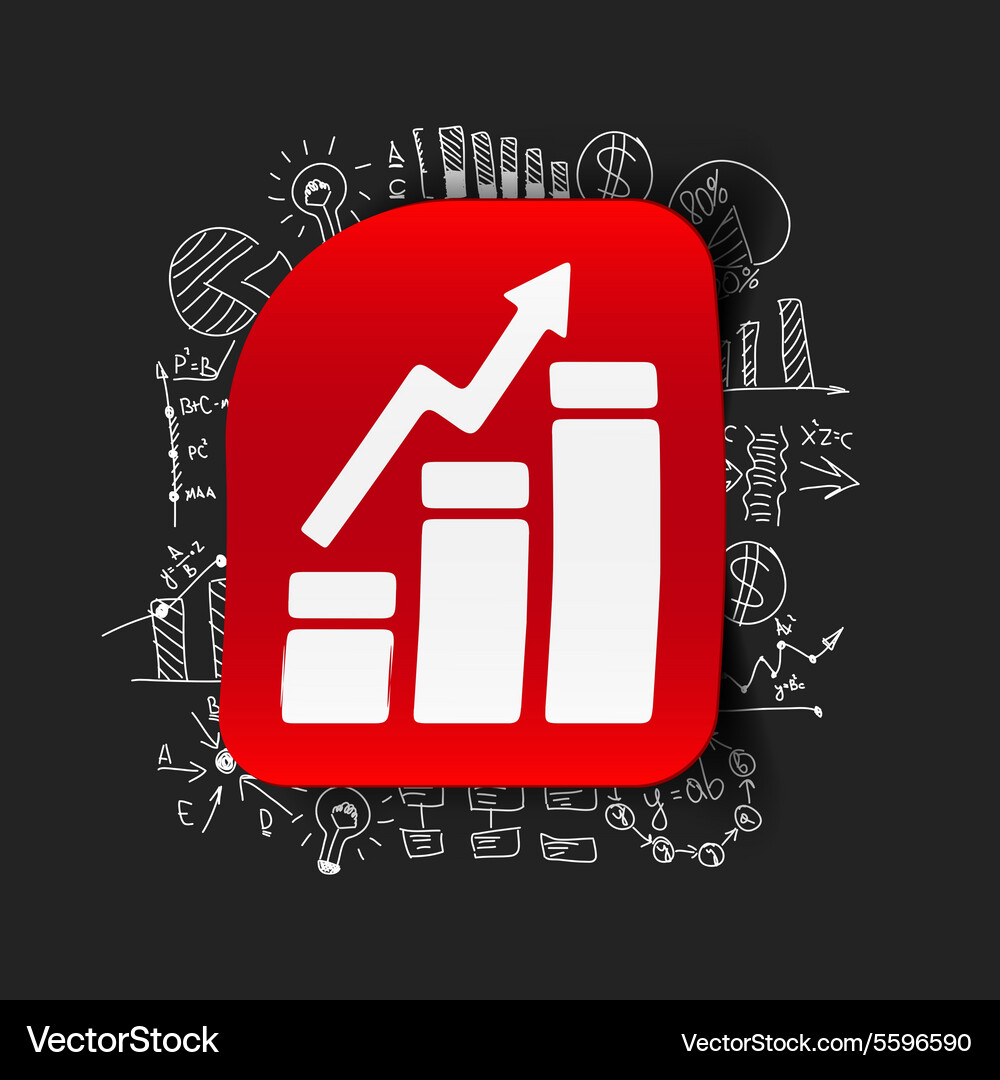Drawing business formulas chart Royalty Free Vector Image
