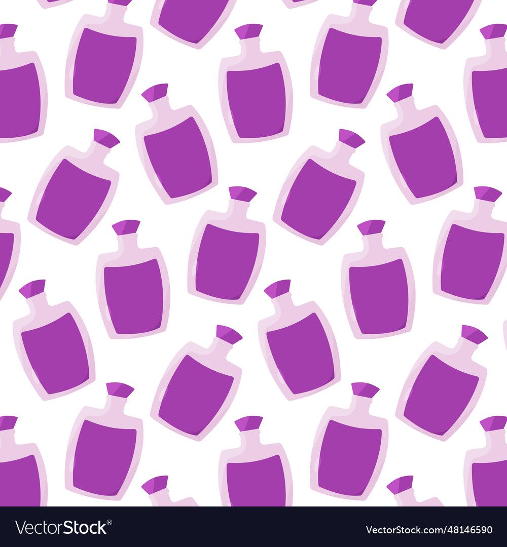 Flask potion perfume jar violet pattern textile
