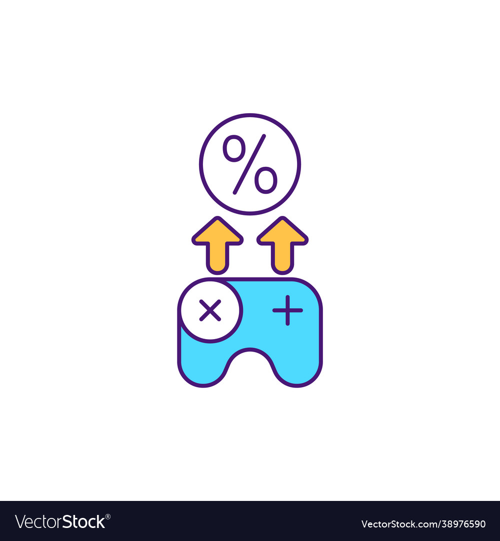 Game controller rgb color icon vector image Game controller rgb color icon