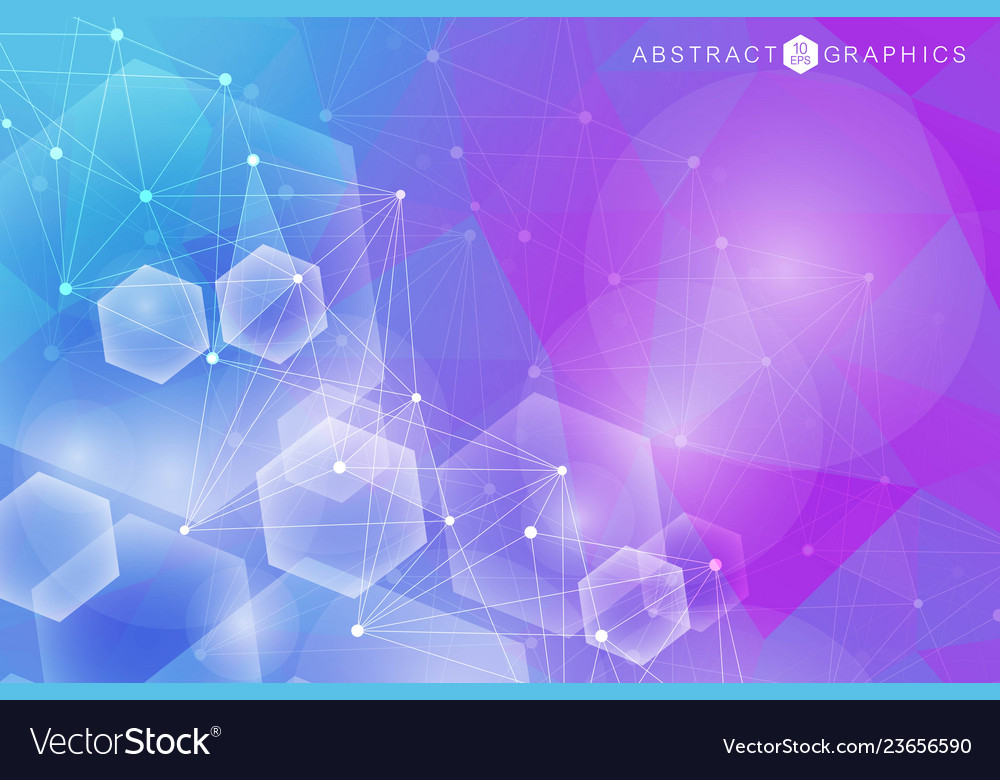 Geometric abstract background with connected line vector image Geometric abstract background with connected line