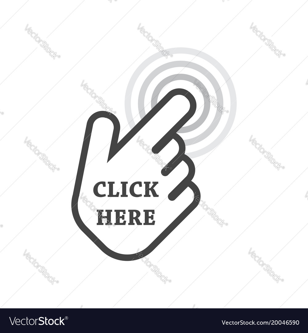 Hand Cursor Click Here Icon