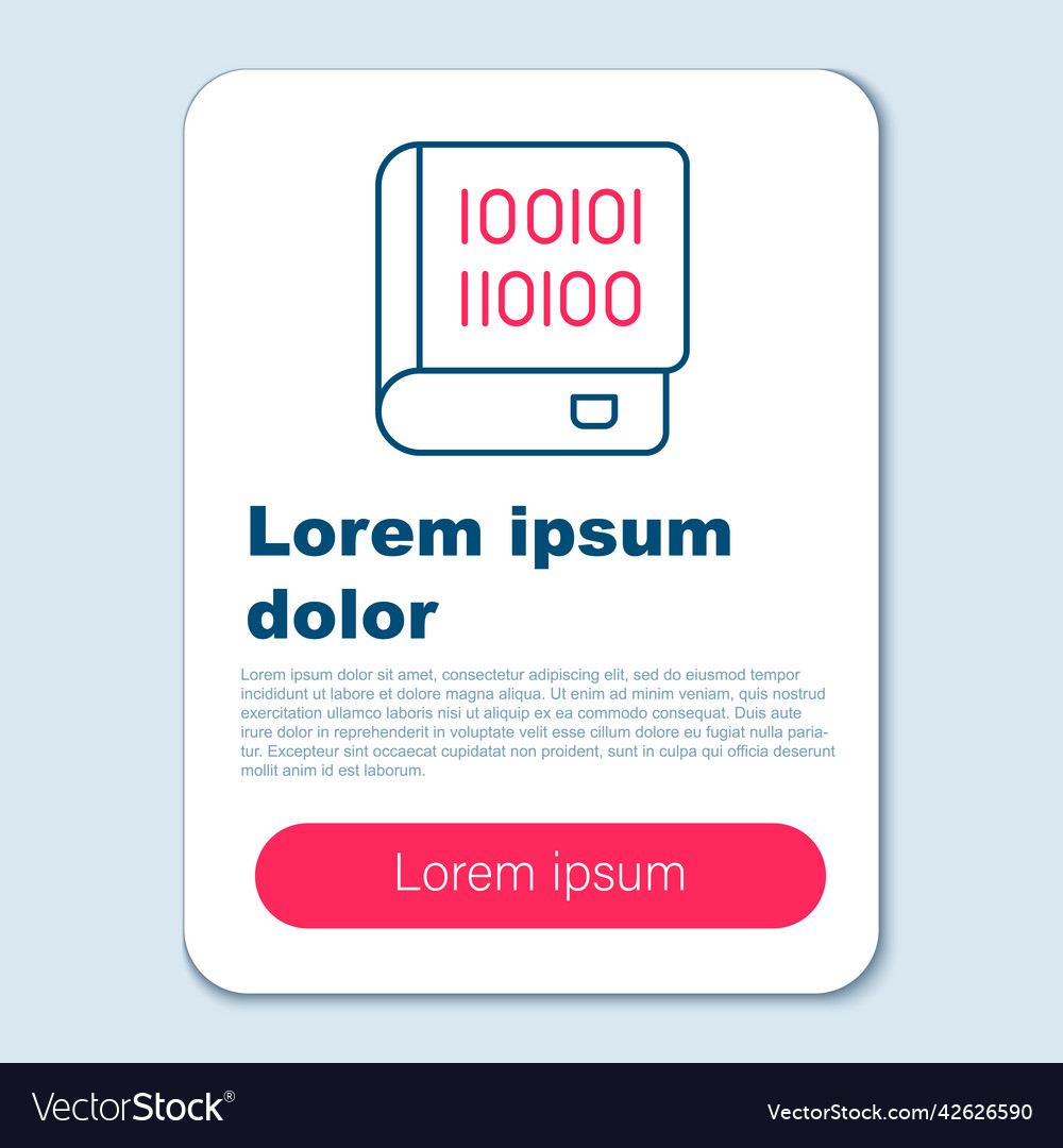 Line books about programming icon isolated on grey vector image Line books about programming icon isolated on grey