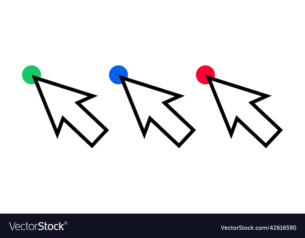 Rundes Symbol an der Spitze des Mauszeigers