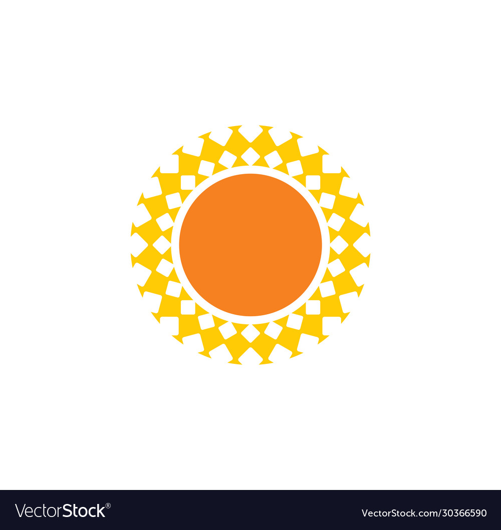 Sun related icon on background for graphic and web Vector Image Sun related icon on background for graphic and web
