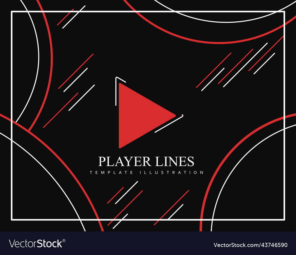Template player lines vector image Template player lines