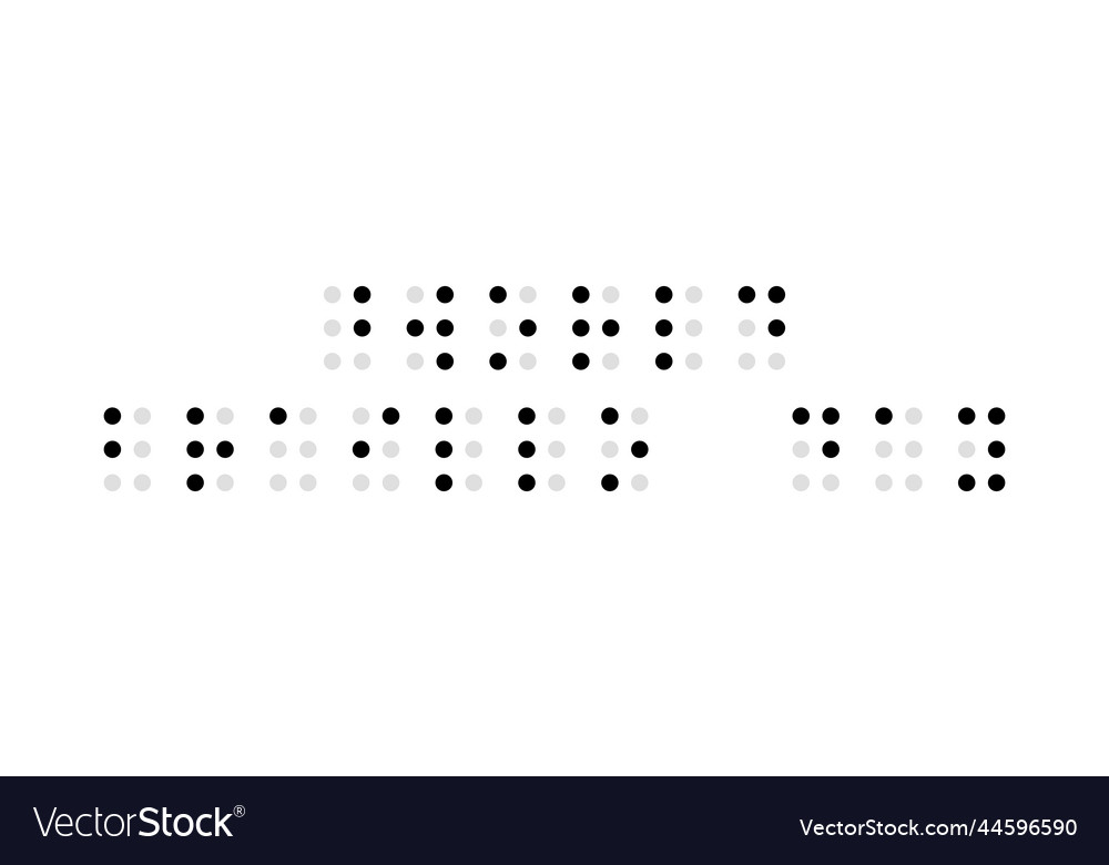 Text to read by touch braille font