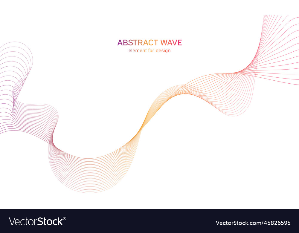 Abstract colorful wave element for design