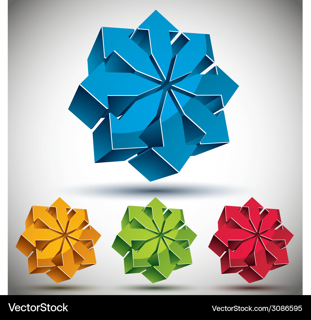 Arrows 3d icon Royalty Free Vector Image - VectorStock