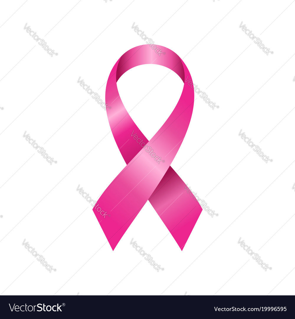 Breast cancer ribbon Royalty Free Vector Image