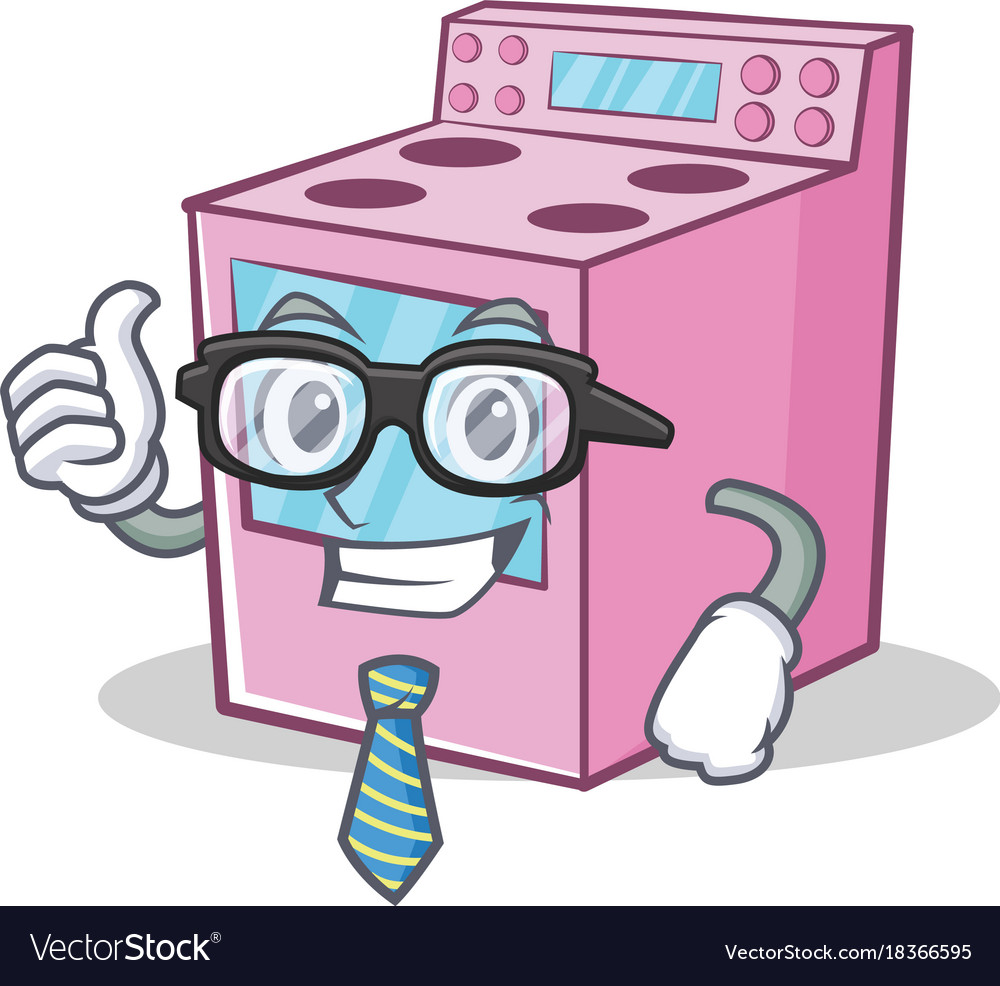 Businessman Gas Stove Character Cartoon Royalty Free Vector