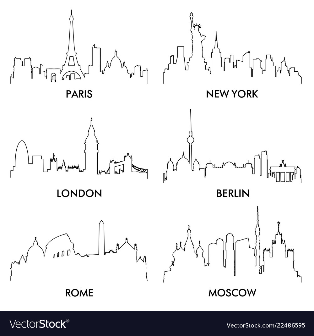 City Silhouette Royalty Free Vector Image - Vectorstock