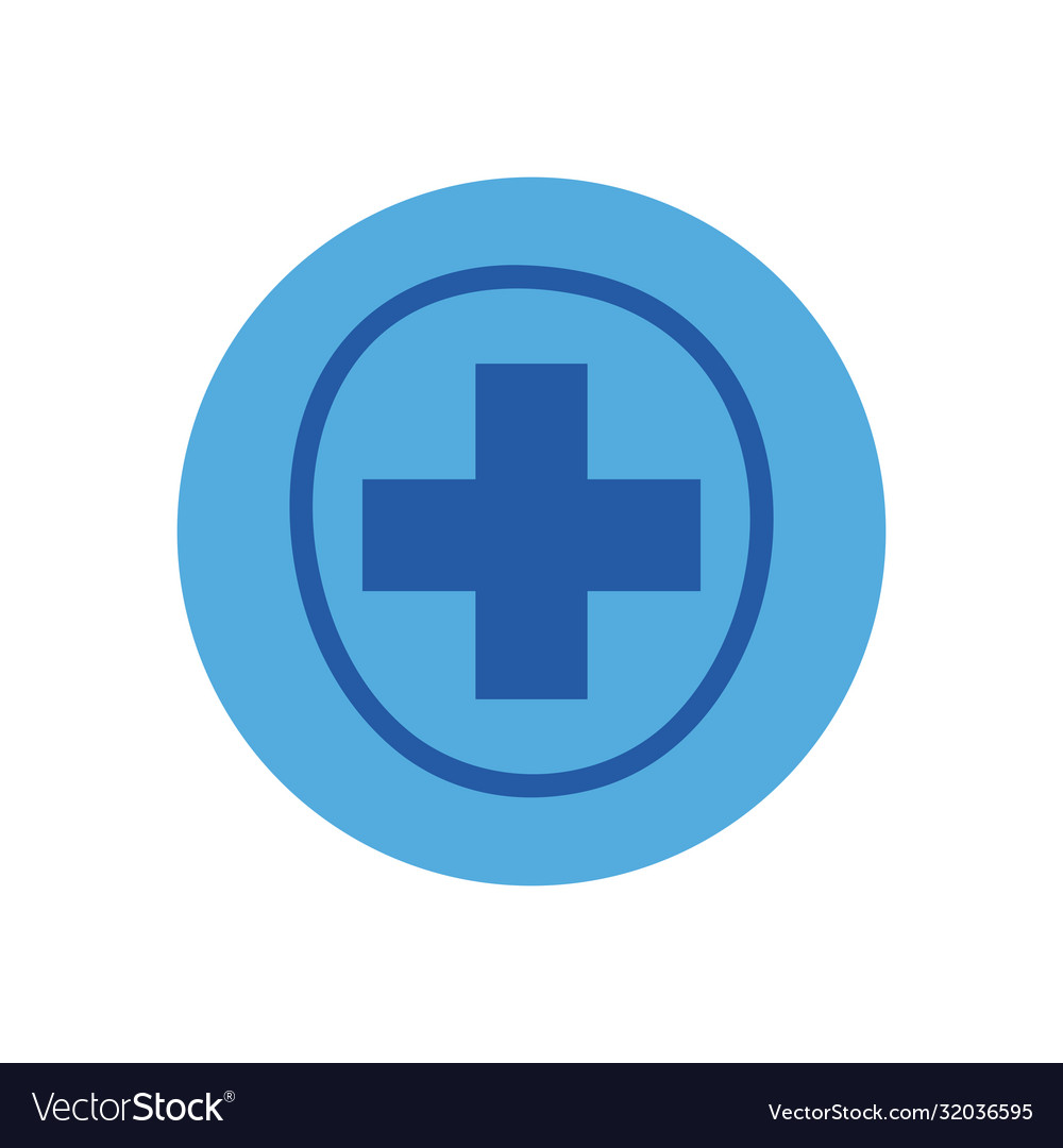 Cross block style icon design