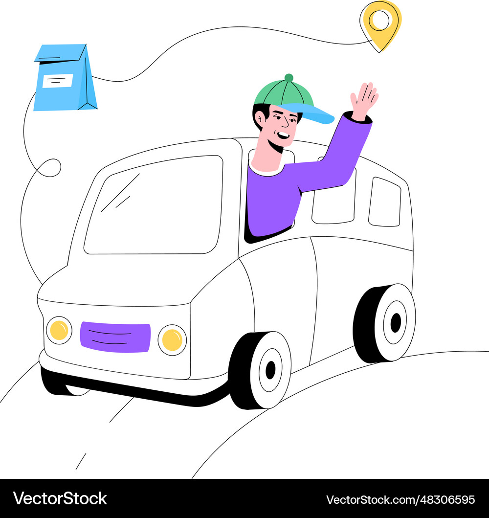 Delivery van Royalty Free Vector Image - VectorStock