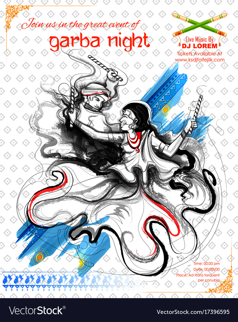 Garba Night Dandiya Festival Poster