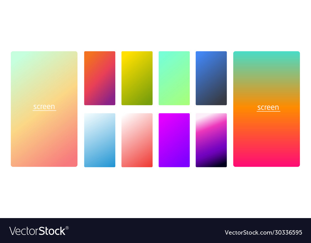 Gradient backgrounds for screen set 5 Vector Image Gradient backgrounds for screen set 5